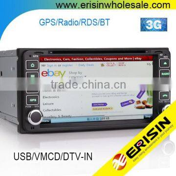 Erisin ES7603M 7" Car DVD with GPS 3G Games for Corolla EX 2001-2011