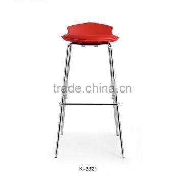 Metal Bar Chair,Plastic Seat with Cushion,Modern Bar Chair