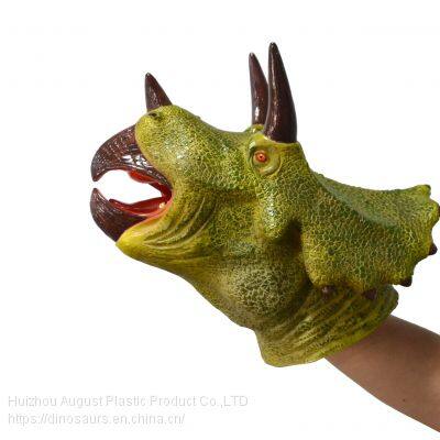 Carnotaurus Dinosaur Hand Puppets Movable Mouth Realistic Party Favor Gift Imaginative Role-Play Toys