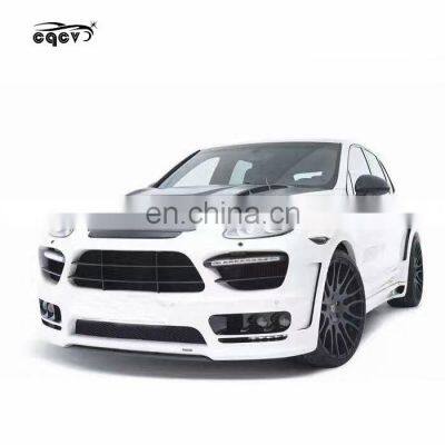 HM style wide body kit for Porsche cayenne 958 front bumper rear bumper carbon fiber hood for porsche cayenne 958 facelift