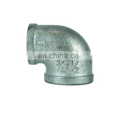 DKV bsp npt threaded hot dipped galvanized steel ductile iron GI male female threaded  reducing elbow in pipe fittings