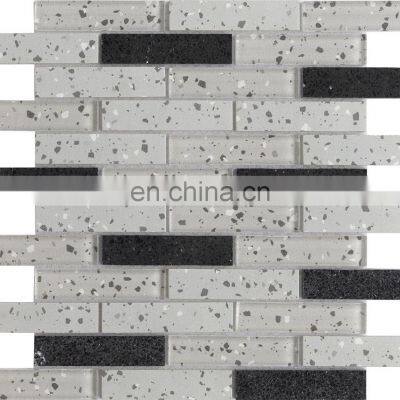 8mm Thickness Hotel Project Mixed Material Mosaic Tile Mosaic Pins Pastilha Glass Mosaic Tile photo-3
