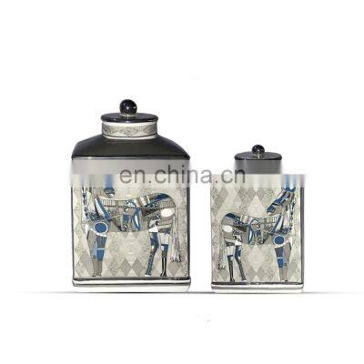 European Porcelain Horse Decoration Vase Luxury Home Accessories photo-3