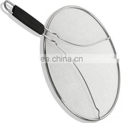 Stainless Steel Splatter Screen Guard Cover For Frying Pan