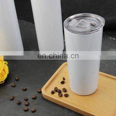 15 Oz 20 Oz 30 Oz Straight Double Wall Beer Coffee Stainless Steel DIY Sublimation Blank cup Skinny Tumbler