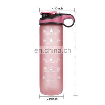 Unionpromo bpa free wholesale suppliers customized motivational time marker reusable plastic juce bottle