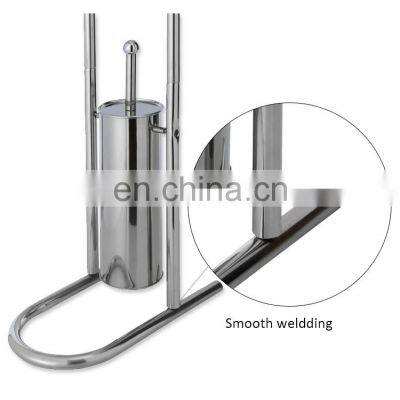 Factory Price Bathroom 2 In 1 Stainless Steel Toilet Brush Holder Set With Paper Holder For Sale photo-5