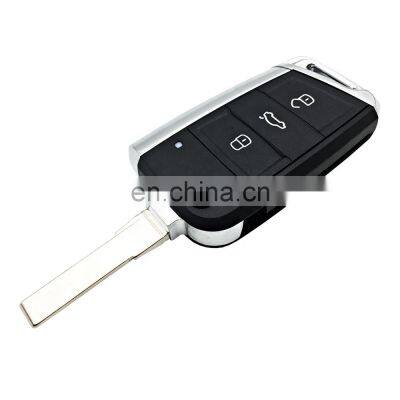 3 Buttons Flip Remote Cover Car Key Shell Housing Blank For VW MK7 Golf 7 Skoda Octavia Seat Passat Skoda Leon Auto Key