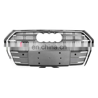 Front hood grille for Audi Q5 RSQ5 2019 chrome silver gray front new SQ5 grill mesh front bumper grille