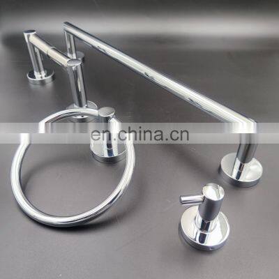 Chrome bathroom accessories shower set 4-Piece sanitary hardware wall mounted bathroom hotel restroom