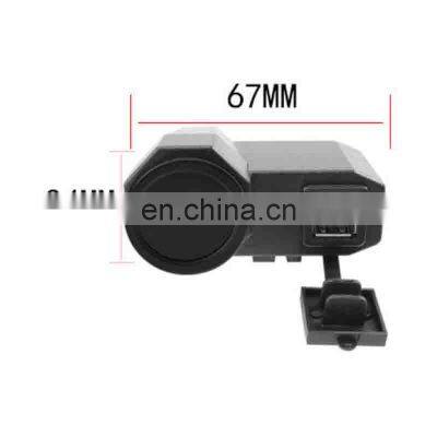 Car Charger Waterproof With Switch Temperature Digital Display 12V to 5V Dual Usb