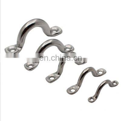 Customized metal stainless steel handle bow handle U saddle boat fixed door handle pull buckle sheet metal part