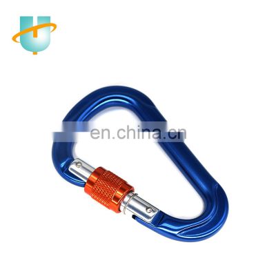 100mm/5.43inch Wholesale CE Certified Climbing Aluminum Carabiner Hook with screw gate