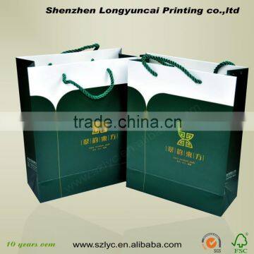 Hot foil stamping custom paper bag, jewelry paper bag , handmade paper bag with competitive price