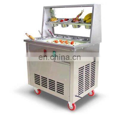 Cold Stone Marble Slab Top Fry Ice Cream Machine/flat pan ice cream roll machine