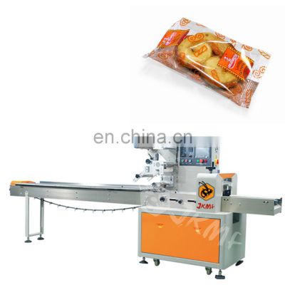 Automatic Pillow Plastic Bag Sealing Cutting Machine Bread Waffle Moon Cake Cookie Mik Chocolate Bar Packing Machine