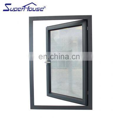 Hurricane proof impact Aluminium Windows Double Glazed Aluminum Soundproof Casement window