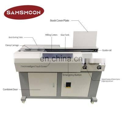 SPB-BM300L Cheap Price Semi-Automatic A4 Hot Met Gule Book Binding Machine With Seven Inch Industrial-Grade Touch Screen photo-2