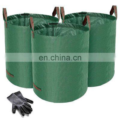 Reusable collapsible extremely durable heavy duty trash pool yard lawn bags for leaves