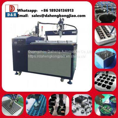 Two components glue dispensing and potting machine for electronic sensors