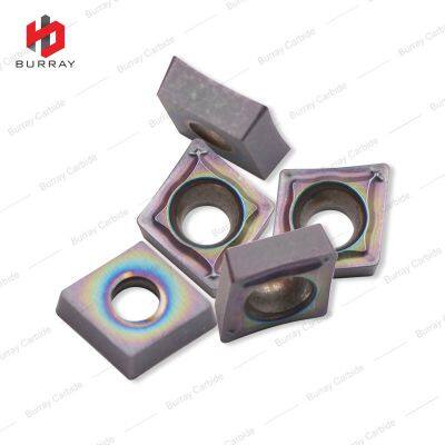 Single-sided CCMT060204-SM Turning Inserts for Semi Finishing and Finishing Positive Rake Low Cutting Forces photo-3