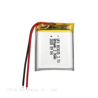 UFX 803035 800mAh 3.7V Rechargeable Battery China Polymer Li-ion Cell Factory Hot Selling Batteries for Medical Equipment