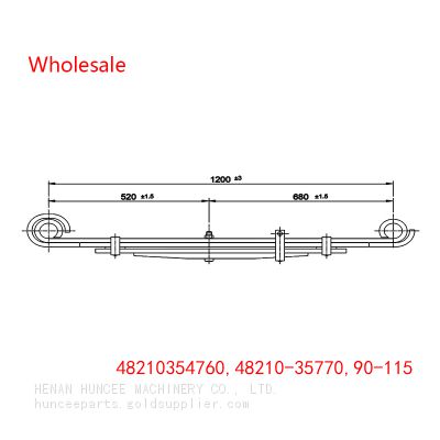 48210354760, 48210-35770, 90-115  For TOYOTA Rear Axle Leaf Spring Wholesale