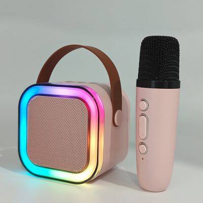 K12 Mini 2 Mic Portable Christmas Gifts Kids Wireless Karaoke Bluetooth Speaker With Microphone