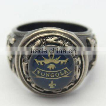 promotional enameled stainless steel men stamp ring