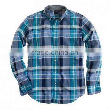 Mens cheap shirt fitted checked flannel shirt