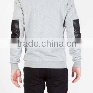 Sweatshirt With Patch/custom Design Sweatshirt With Patch/skin Fitted Leather Patch Sweatshirt photo-2