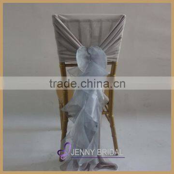 C003AB2 new arrivals elegant light grey and blue chair cover wholesale for wedding party