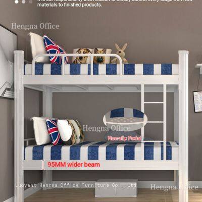 HN-L06-NYC Space Saving Loft Beds for Small Rooms-Black Frosted Finish With Adjustable Feet &Under-bed Boxes for Co-living Spaces NYC