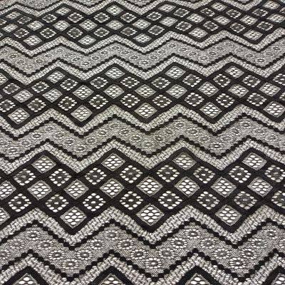 XL668 Новый черный геометрический французский ленточный дизайн стиль эластичной ленточной ткани