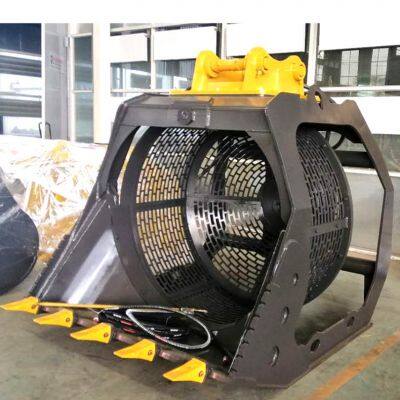 Hydraulic Rotating Bucket for Excavators - Heavy Duty 360° Rotation Grapple Attachment