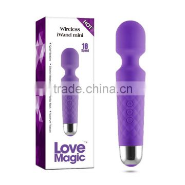 purple silicone waterproof powerful vibrating hot selling women adult toys wand massager