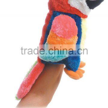 2014 new design plush parrot hand puppet