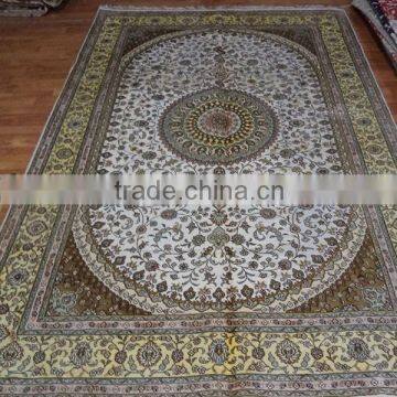 6X9ft Hand Knotted, Double Knots, Silk Persian Carpets and Cheap Cotton Rugs