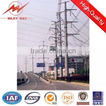 66kv steel pole for transmission pole design