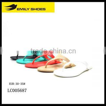 2016 girl beach durable pvc slippers