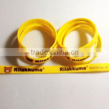 2014 Custom Glow In The Dark Silicone Bracelets Wristband