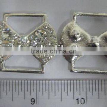 METAL RHINESTONE BUCKLES/METAL BASE, GDWJ SILVER COLOR