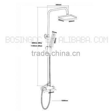 High Fashion Double Function In Wall Mounted Chrome Shower Water Mixer photo-6