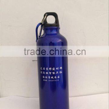 Hot sale high quality sports aluminum bottle with carabiner lid