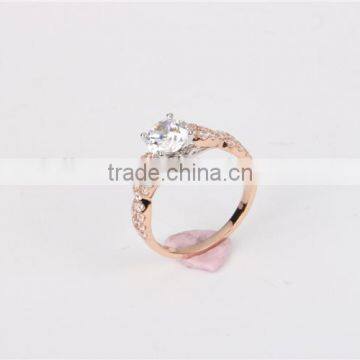 High Quality Fashion Women Rose Gold14k Ring Jewelry AAAAA CZ photo-5