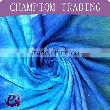 2015 100%poly single jersey fabric knit tie dye fabric