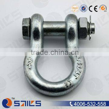 High strength forged galvanized Alloy steel Bolt safety Marine hardware screw pin bow shackle