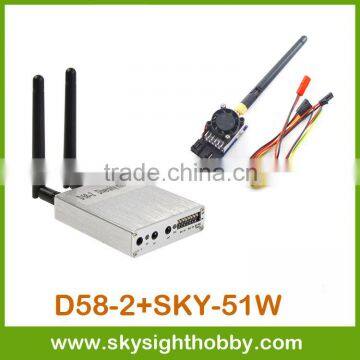 D58-2 DUO5800 5.8Ghz 32CH Wireless AV FPV Diversity Receiver fatshark goggles fpv