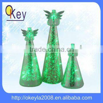 LED wholesale glass christmas angel ornaments light