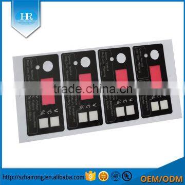 High quality strong adhesive custom control panel sticker membrane keypad